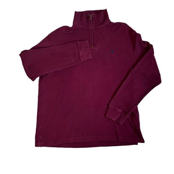 Polo Ralph Lauren 1/4 Zip Pullover Sweater Size XL Red Maroon Long Sleeve - Picture 4 of 7